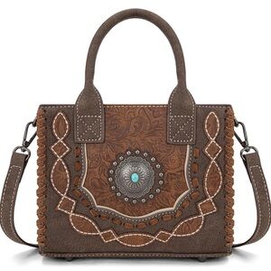 NWT!! Montana West western floral embossed tote bag.